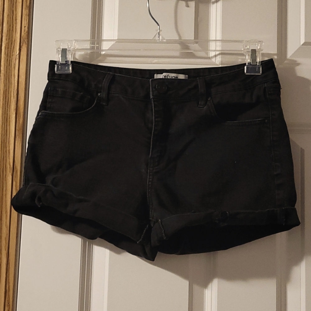 Black Jean Shorts